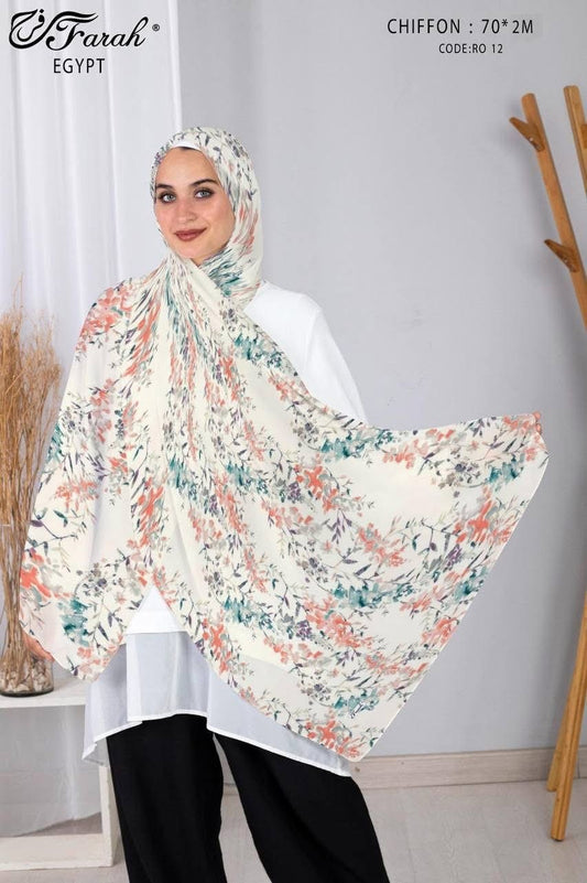 Patterned Chiffon- Pink Floral