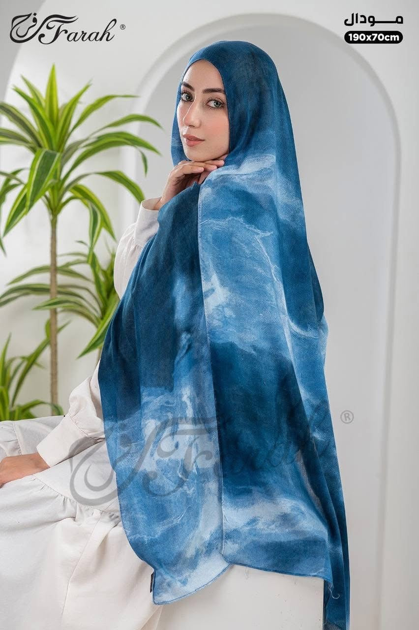 Printed Modal- Abstract Blue