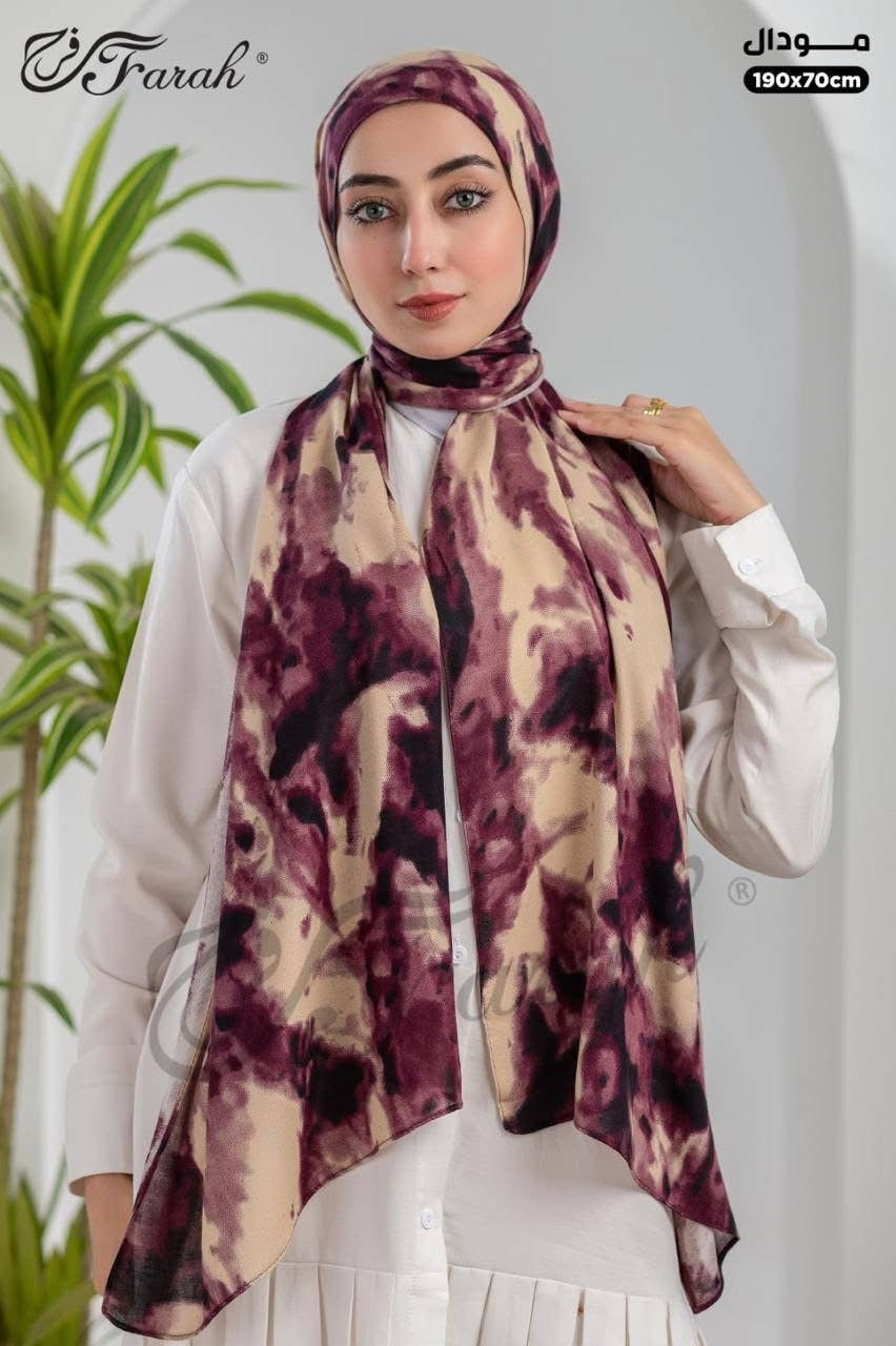 Printed Modal- Abstract Purple