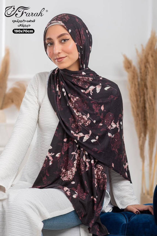 Patterned Chiffon- Black Floral