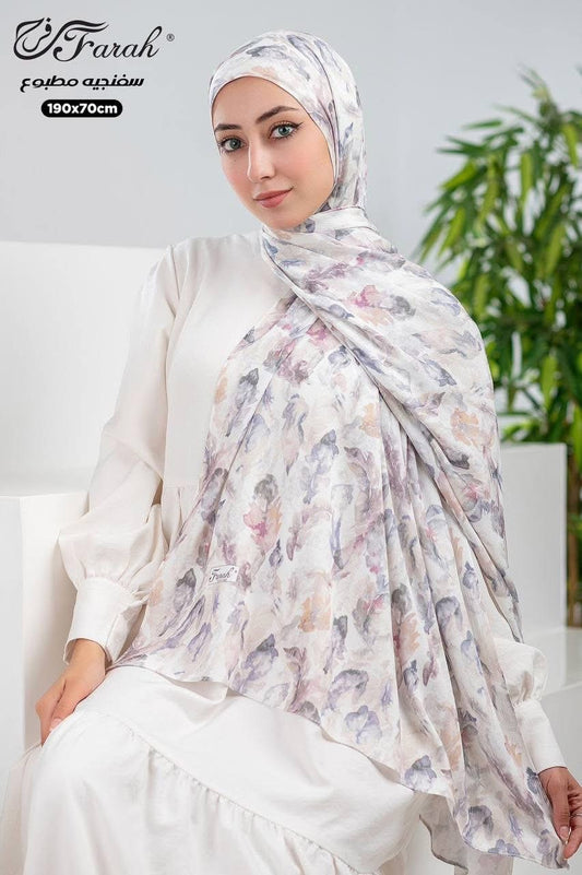 Cotton Crinkle Modal Hijab- Purple-Blue
